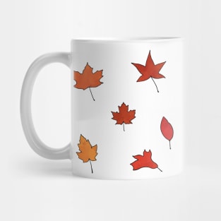 Fall Leaves Watercolor Mug